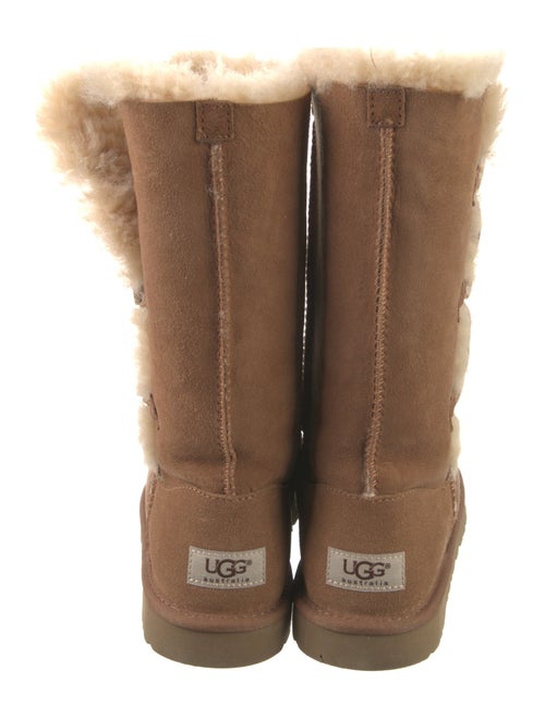 UGG Suede Fur Trim Boots