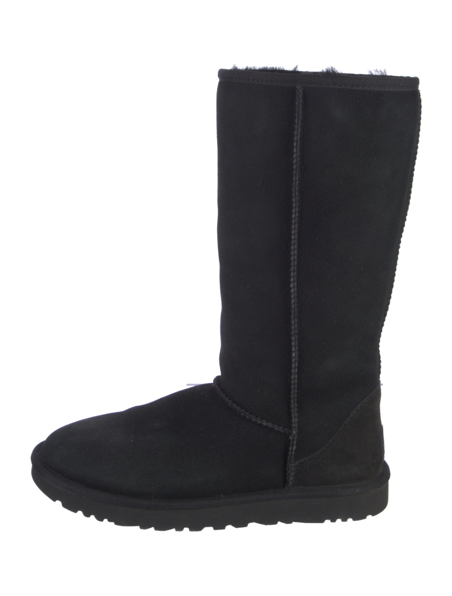 UGG Suede Fur Trim Boots