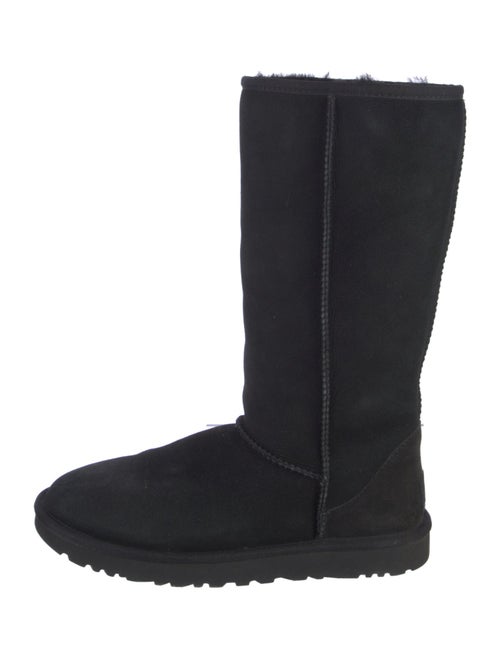 UGG Suede Fur Trim Boots