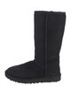 UGG Suede Fur Trim Boots
