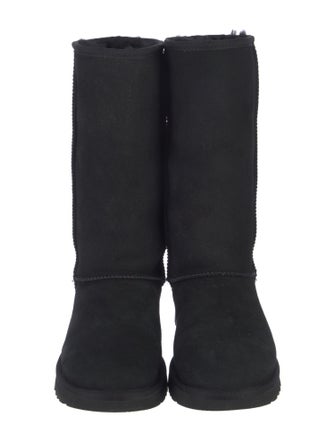 UGG Suede Fur Trim Boots