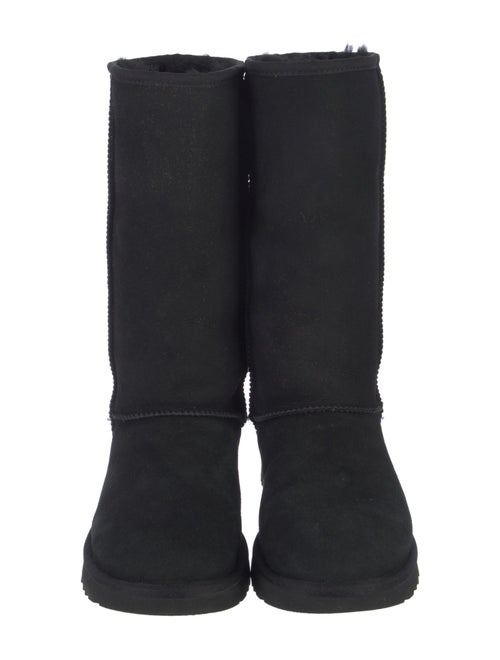 UGG Suede Fur Trim Boots