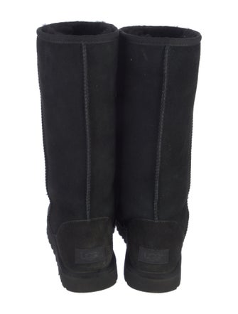 UGG Suede Fur Trim Boots