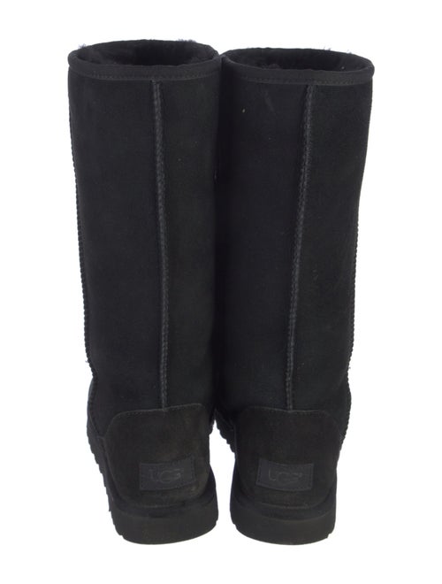 UGG Suede Fur Trim Boots