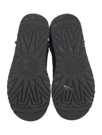 UGG Suede Fur Trim Boots