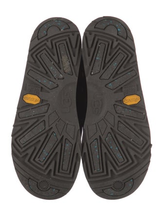 UGG Leather Faux Fur Trim Combat Boots