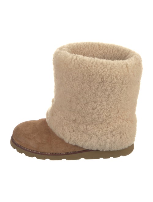 UGG Suede Fur Trim Boots