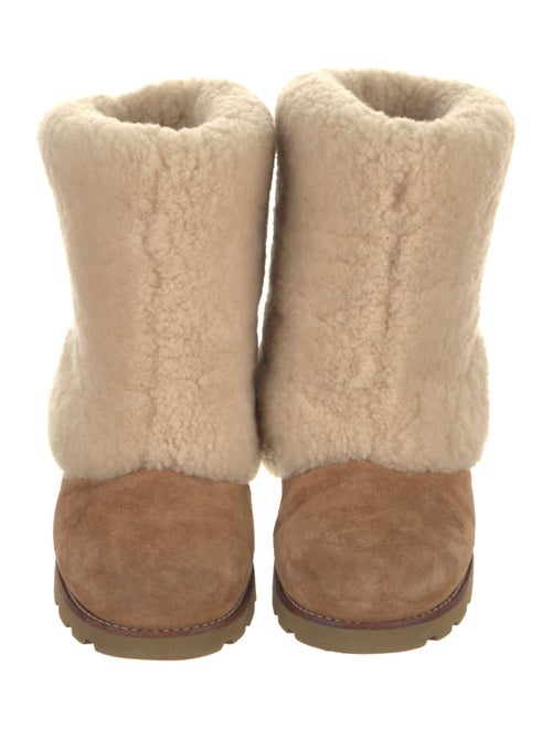 UGG Suede Fur Trim Boots