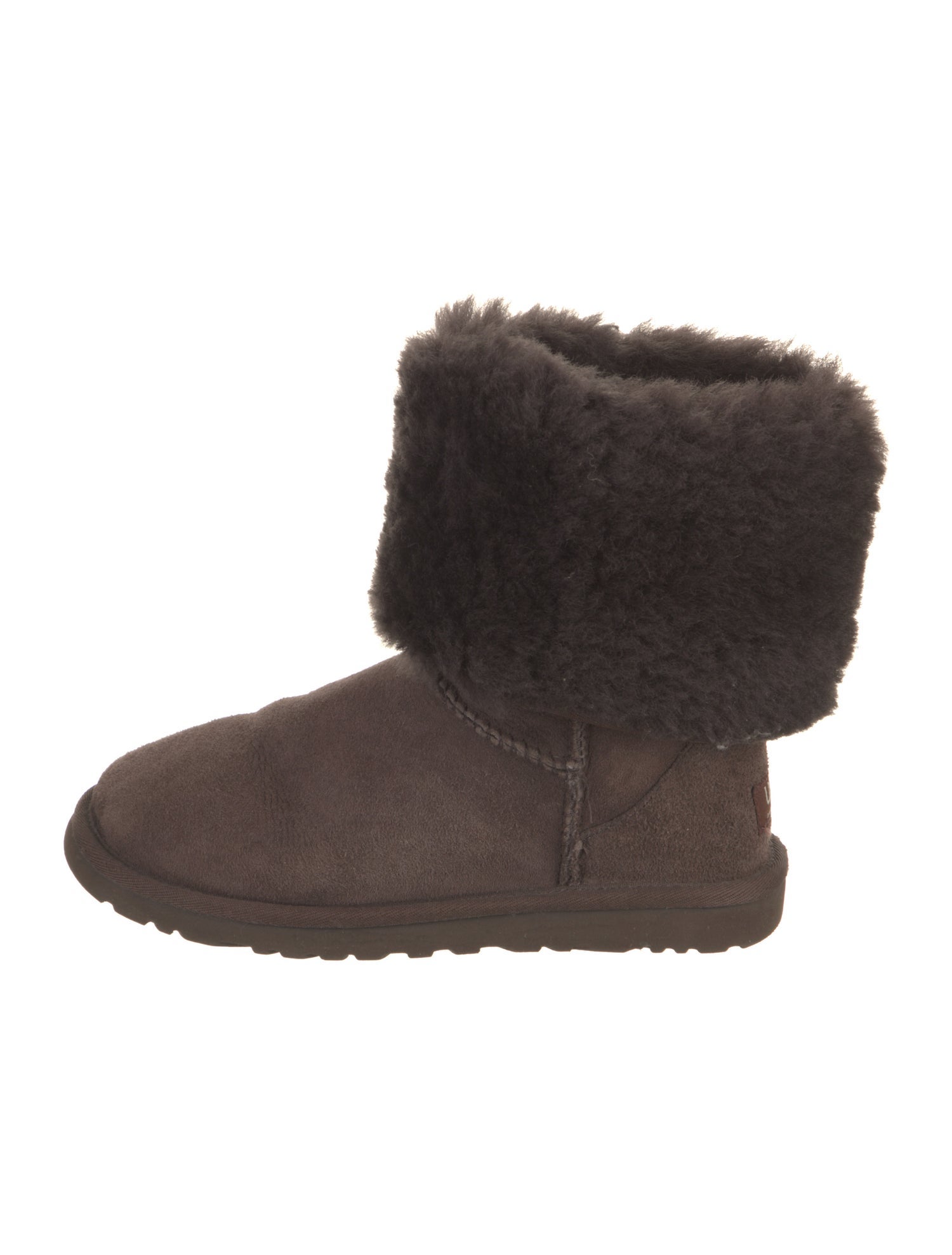 UGG Suede Faux Fur Trim Boots