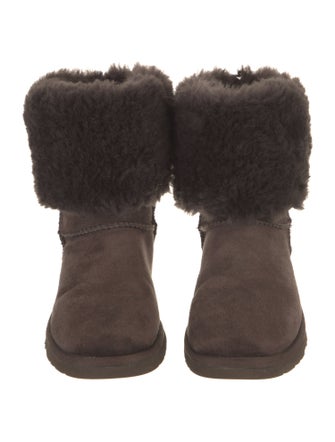 UGG Suede Faux Fur Trim Boots