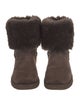 UGG Suede Faux Fur Trim Boots