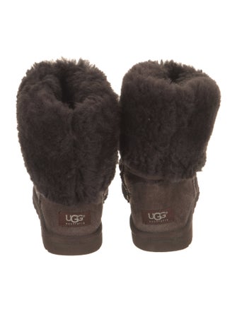UGG Suede Faux Fur Trim Boots