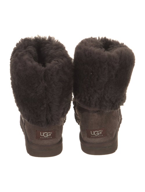 UGG Suede Faux Fur Trim Boots