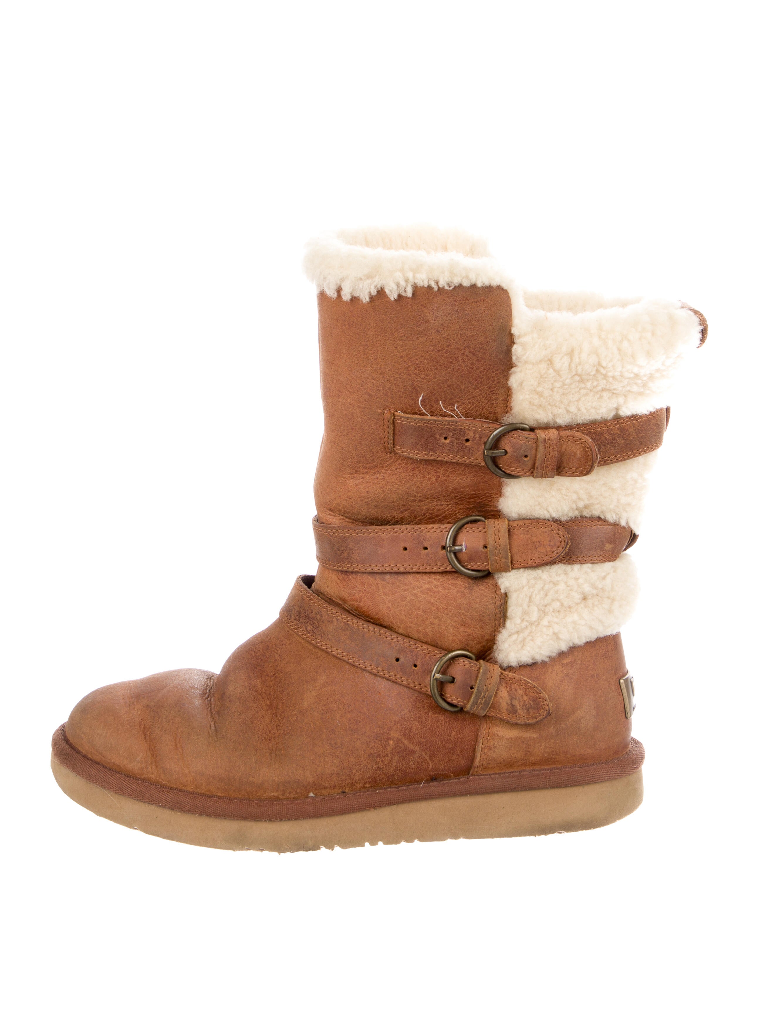 UGG Suede Colorblock Pattern Boots