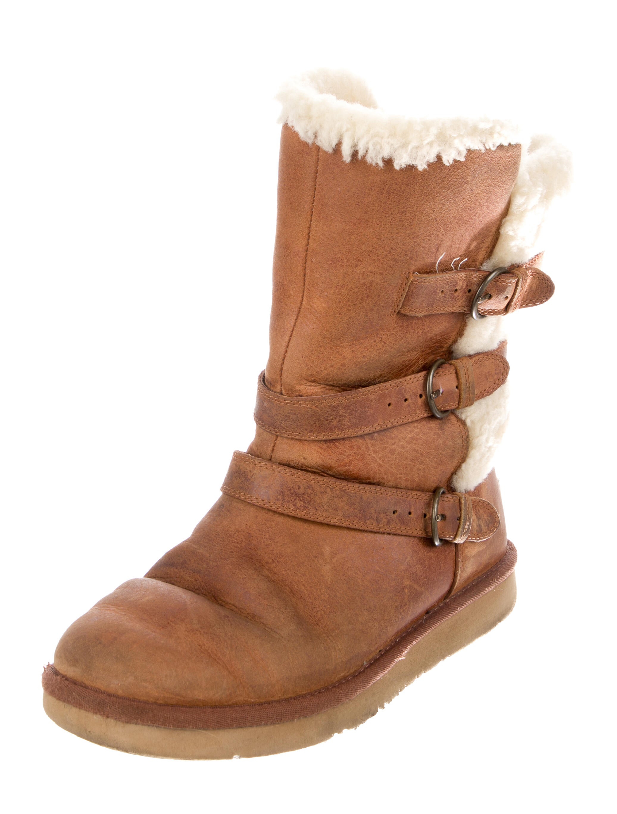 UGG Suede Colorblock Pattern Boots