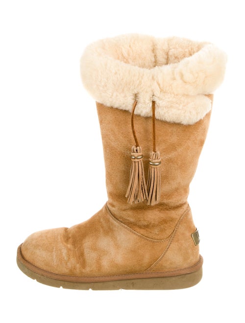 UGG Suede Fur Trim Boots