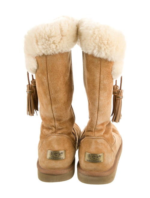 UGG Suede Fur Trim Boots