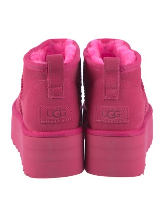 UGG Suede Fur Trim Boots