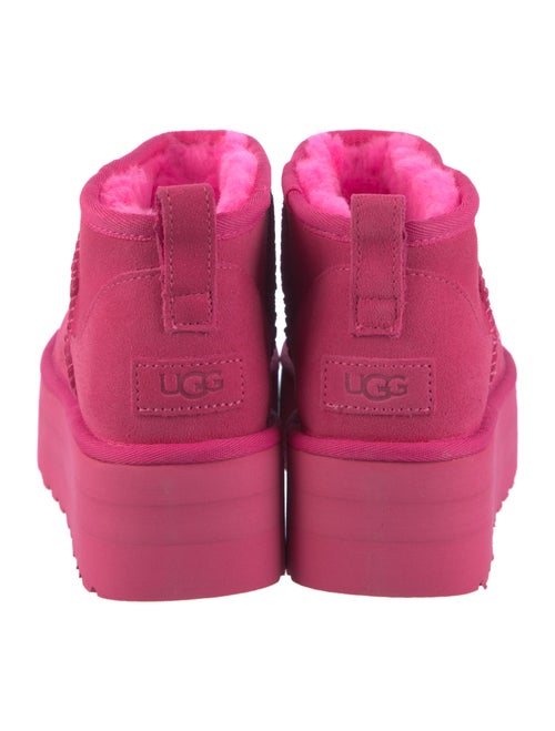 UGG Suede Fur Trim Boots