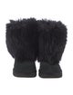 UGG Suede Fur Trim Boots