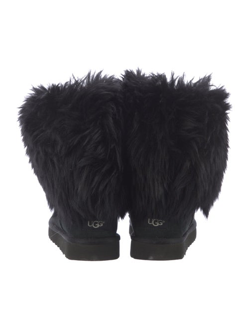 UGG Suede Fur Trim Boots