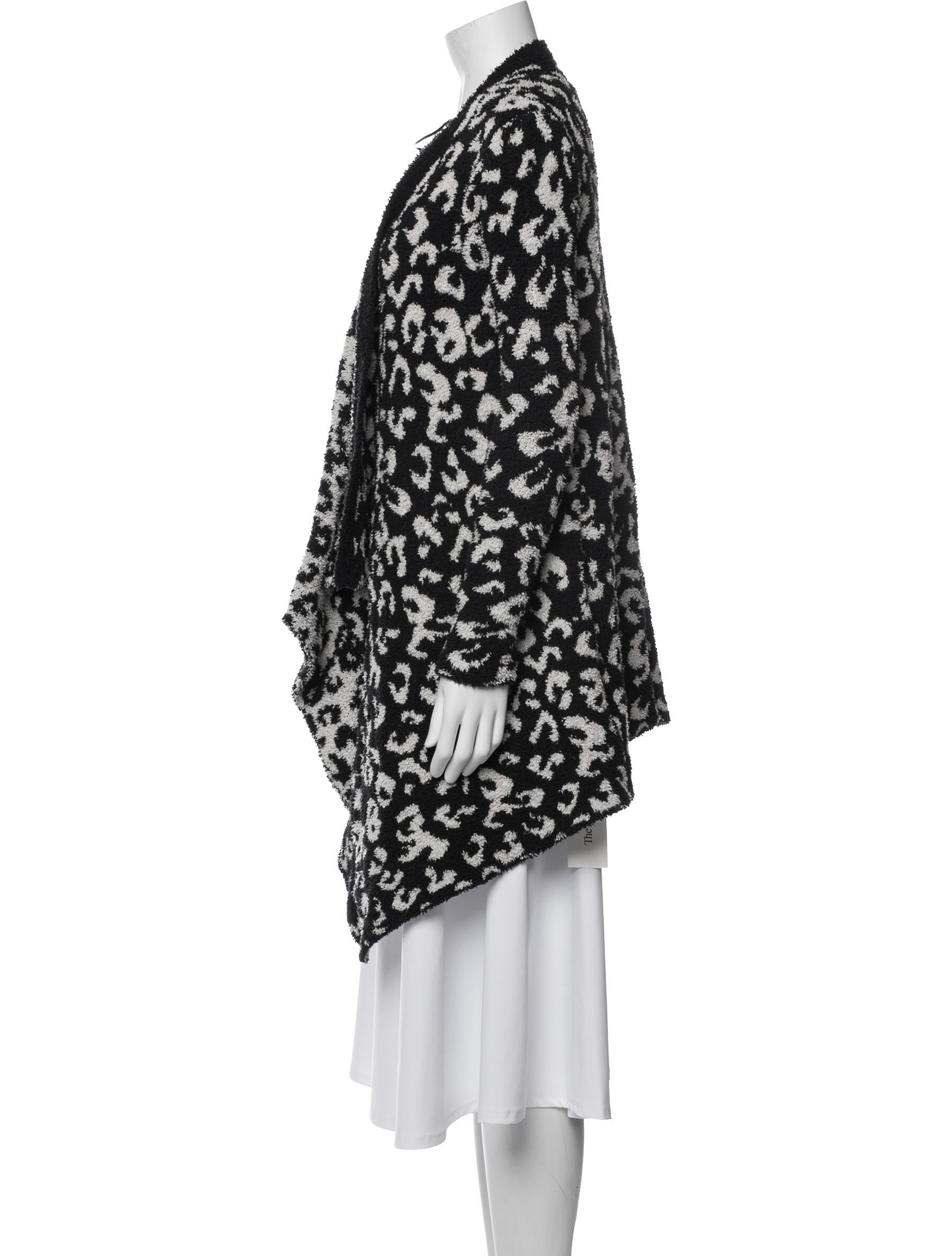 UGG Animal Print Open Front Sweater