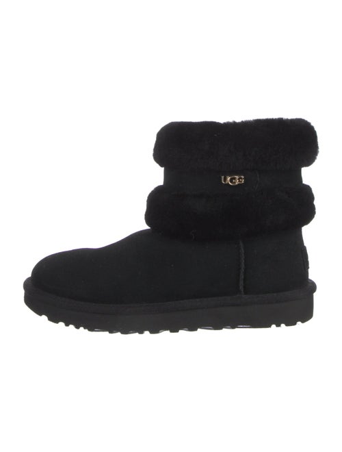 UGG Suede Fur Trim Boots