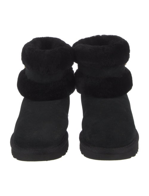 UGG Suede Fur Trim Boots