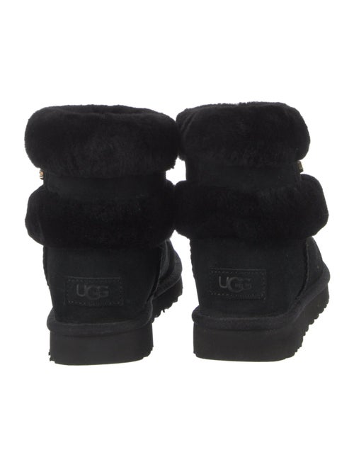 UGG Suede Fur Trim Boots