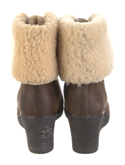 UGG Suede Colorblock Pattern Lace-Up Boots