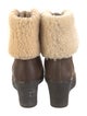 UGG Suede Colorblock Pattern Lace-Up Boots