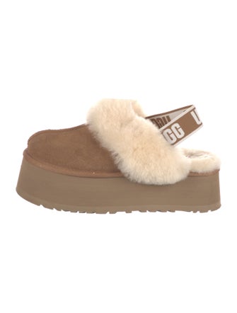UGG Suede Fur Trim Slingback Pumps