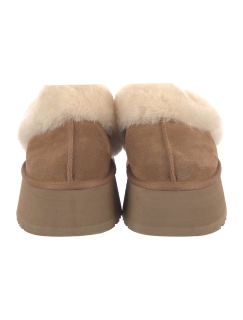 UGG Suede Fur Trim Slingback Pumps