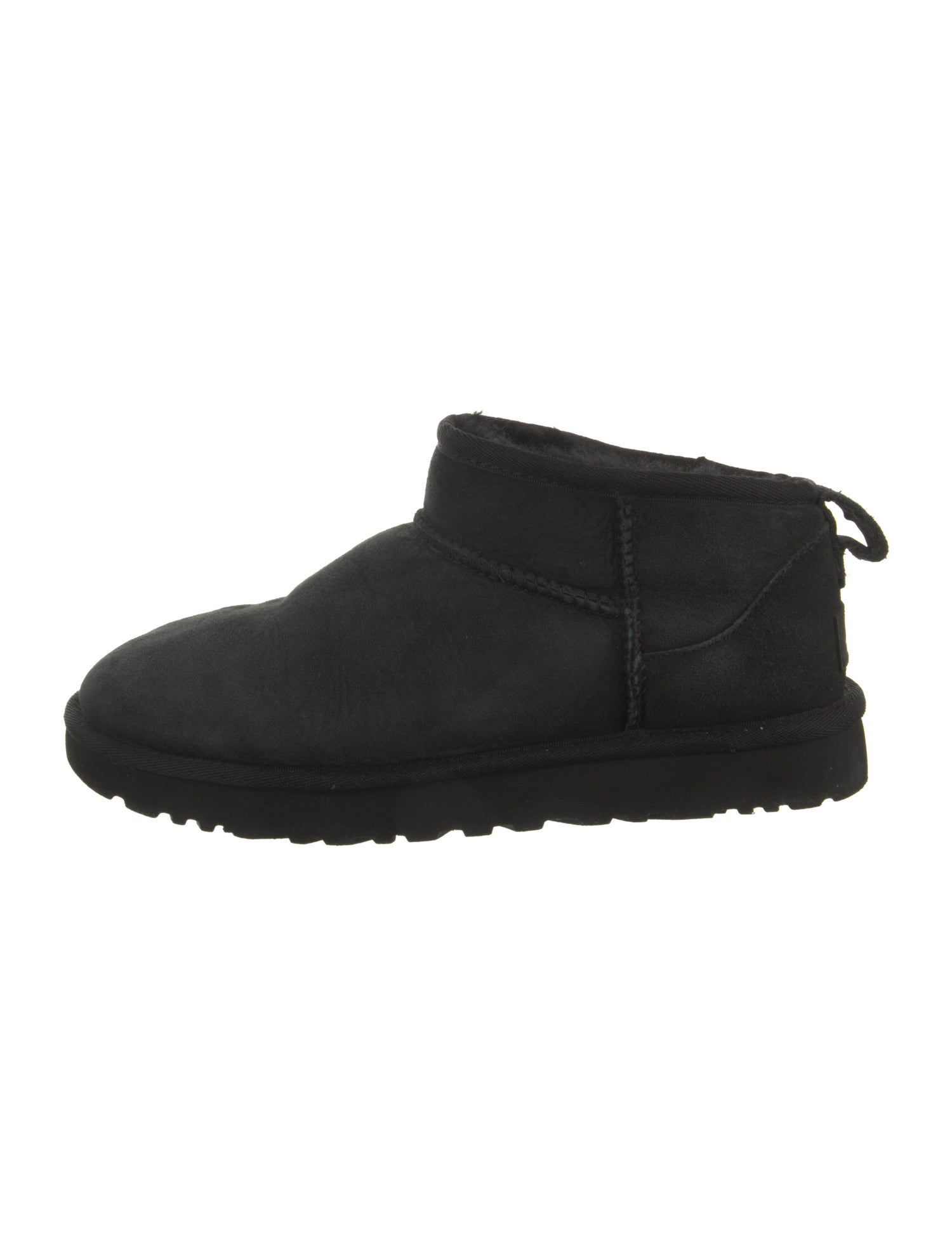 UGG Suede Fur Trim Lace-Up Boots