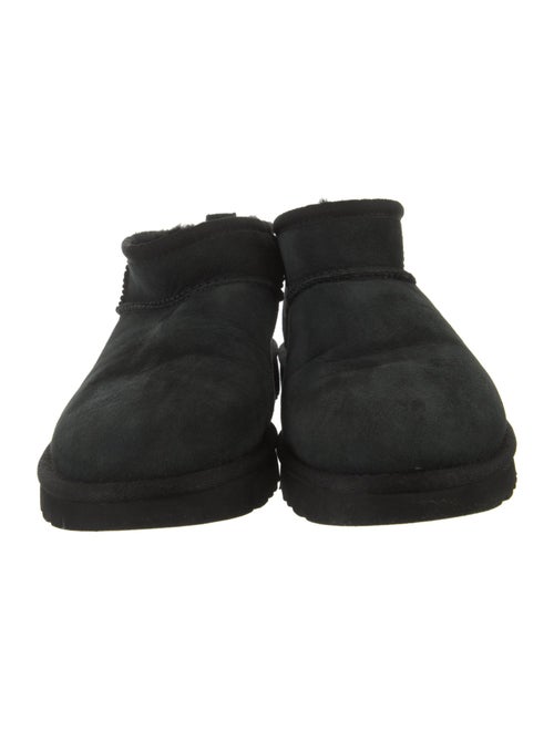 UGG Suede Fur Trim Lace-Up Boots