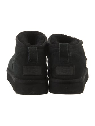 UGG Suede Fur Trim Lace-Up Boots