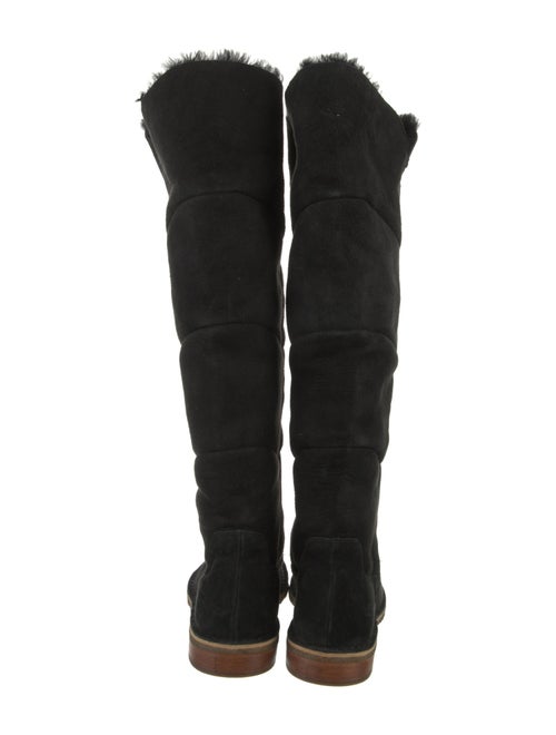 UGG Suede Fur Trim Boots