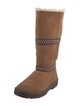 UGG Suede Striped Moto Boots