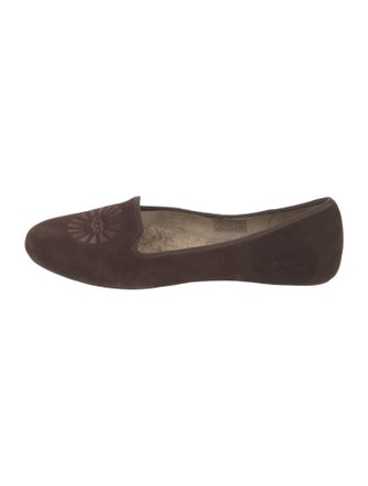 UGG Suede Embroidered Accent Ballet Flats