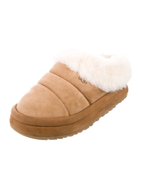 UGG Suede Fur Trim Mules