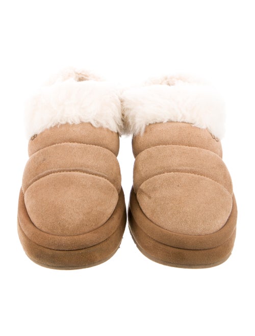 UGG Suede Fur Trim Mules