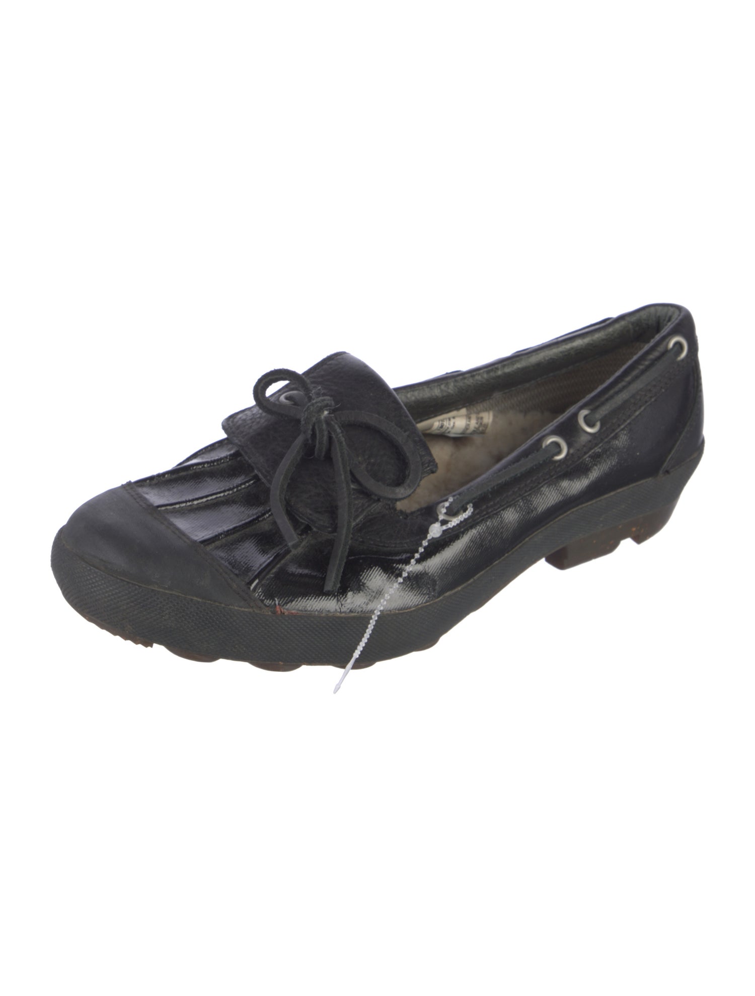 UGG Patent Leather Bow Accents Moccasins