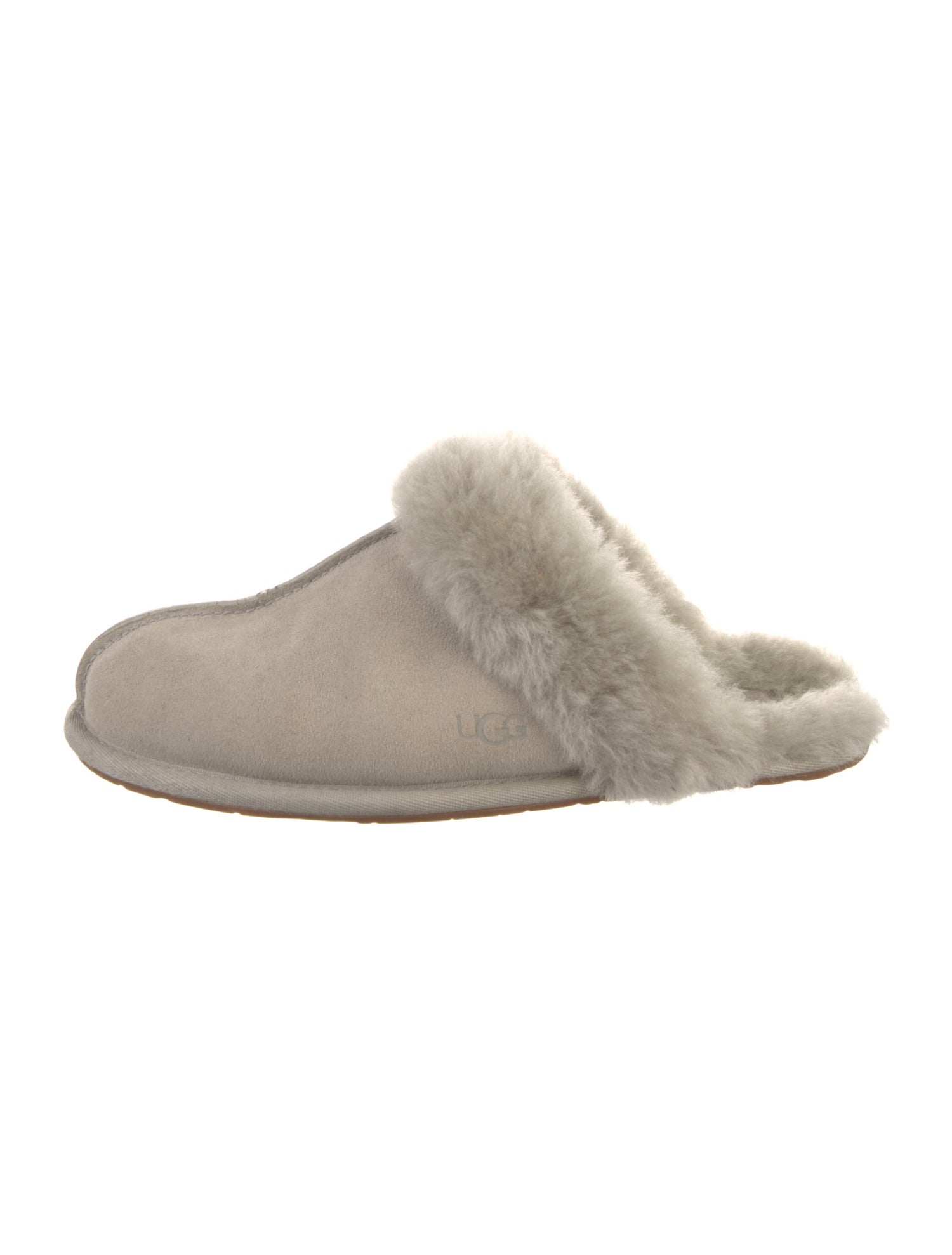 UGG Suede Fur Trim Mules
