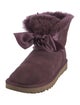 UGG Suede Bow Accents Lace-Up Boots