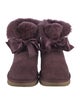 UGG Suede Bow Accents Lace-Up Boots
