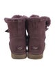 UGG Suede Bow Accents Lace-Up Boots