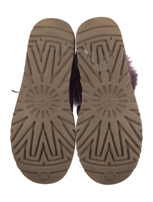 UGG Suede Bow Accents Lace-Up Boots