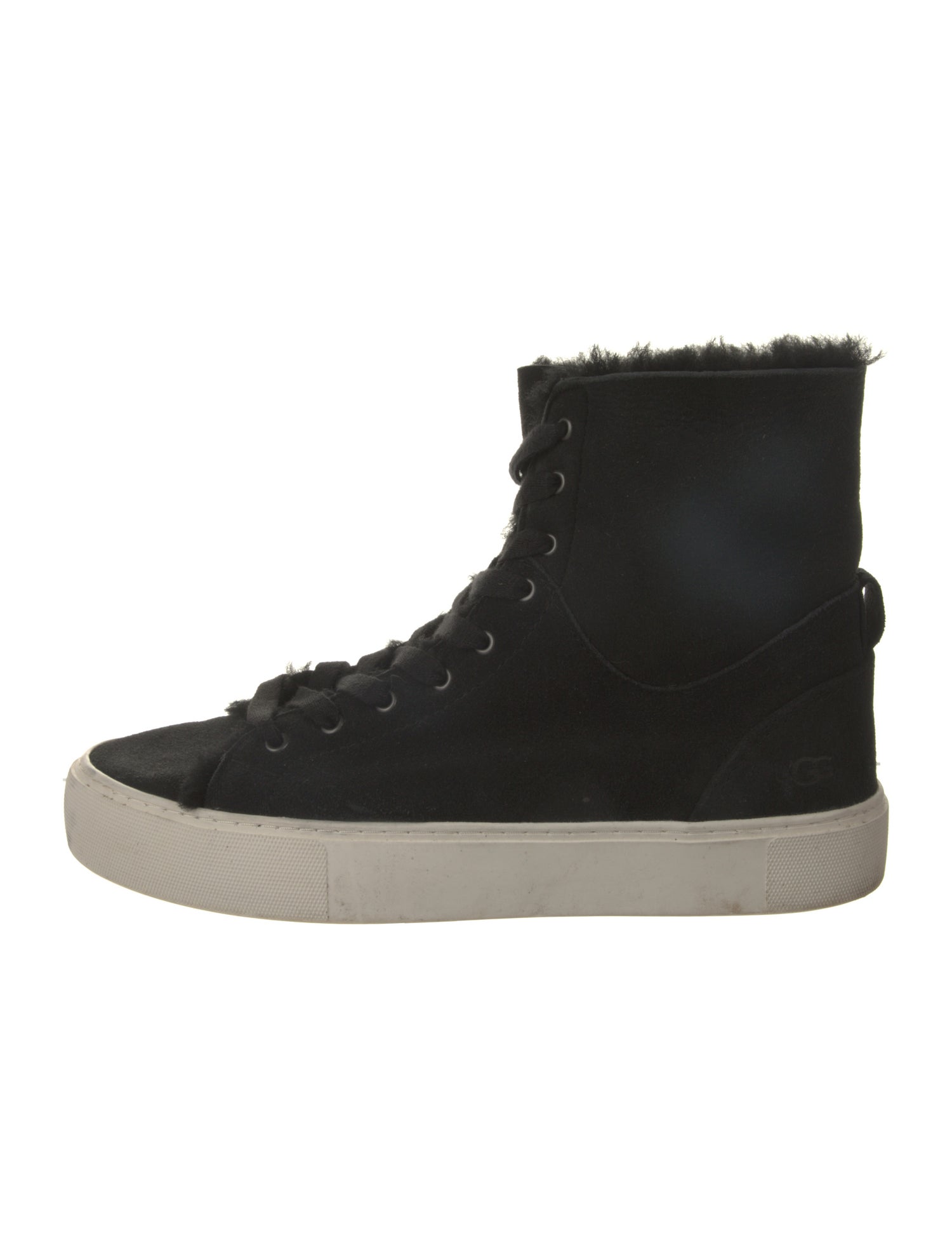 UGG Suede Colorblock Pattern Lace-Up Boots
