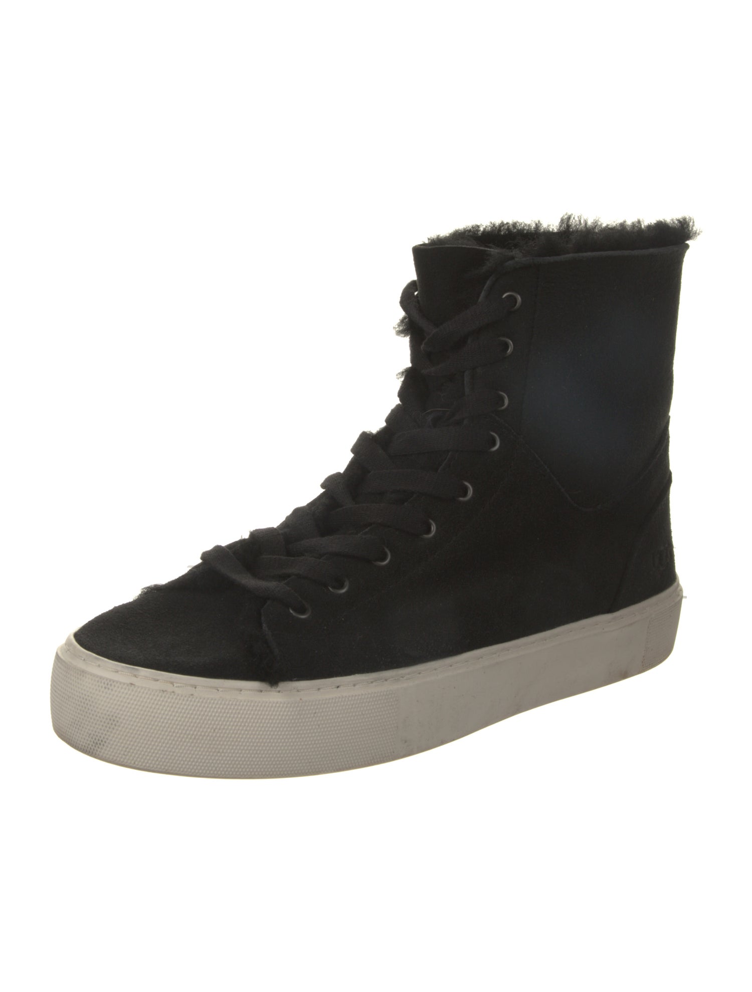UGG Suede Colorblock Pattern Lace-Up Boots
