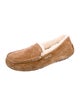 UGG Suede Fur Trim Moccasins